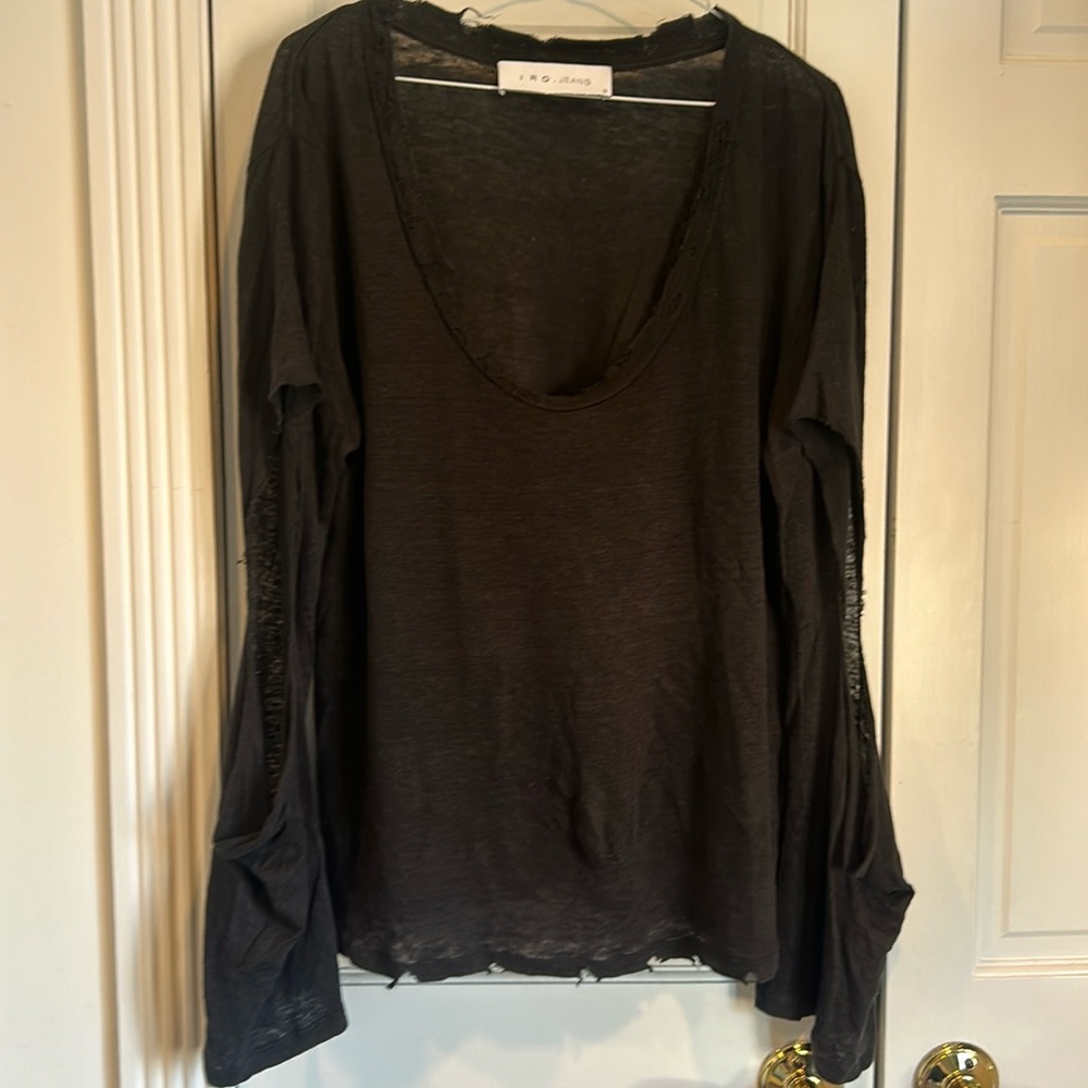 Oro jeans ripped shirt